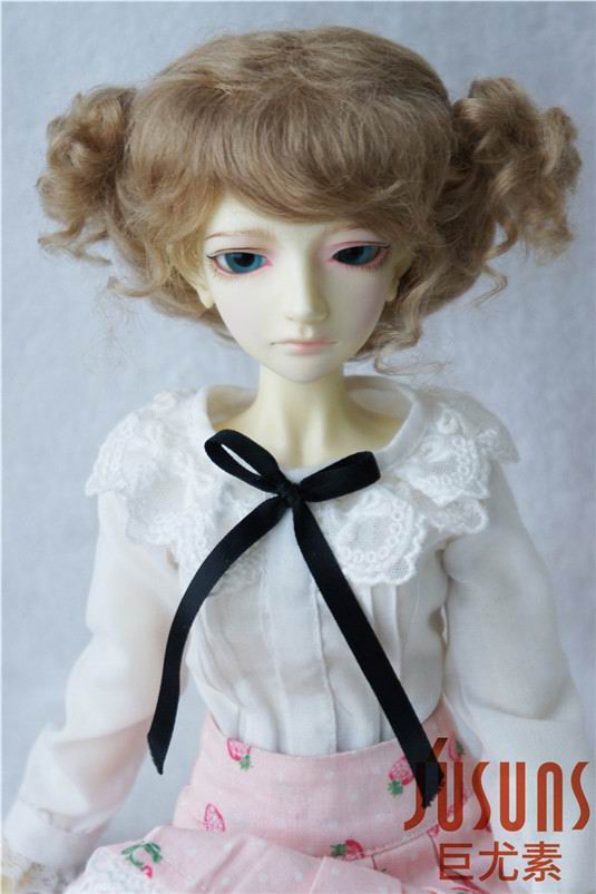 Short Double Braid Mohair BJD Doll Wigs JD281