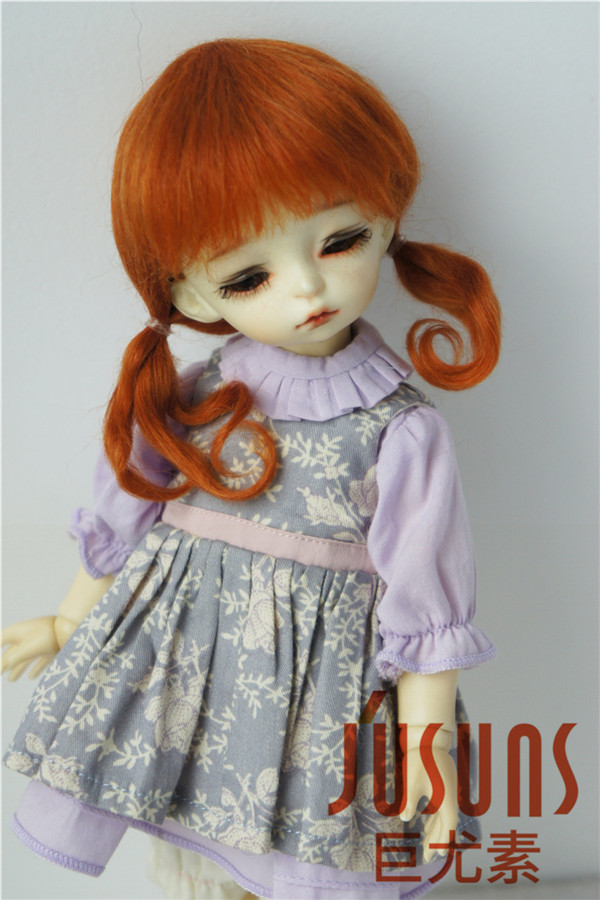 Cute Two Braid BJD Mohair Doll Wigs JD357