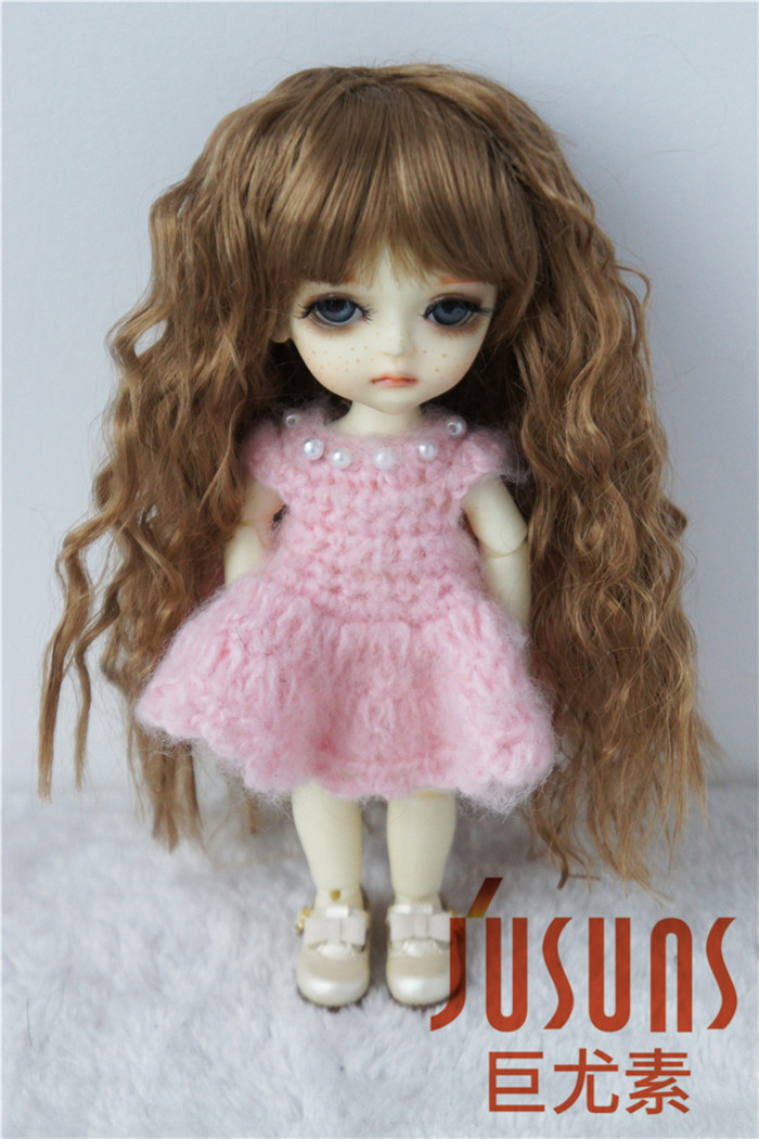 Soft Cabbage Wave Synthetic Mohair BJD Doll Wig JD041