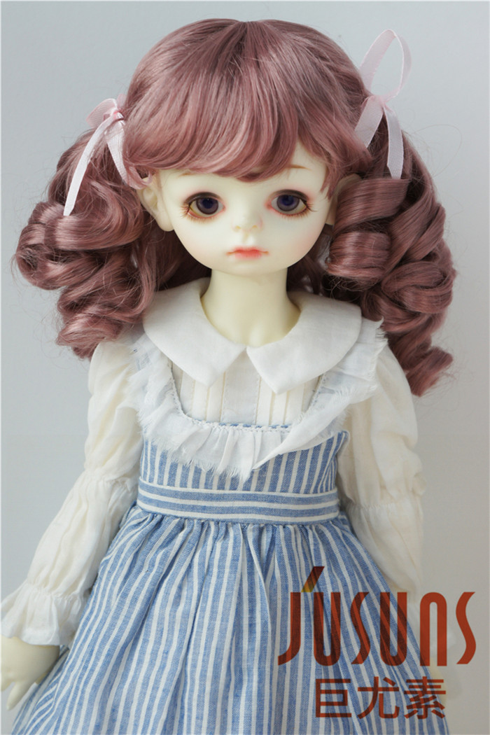 Pretty Curly Pony Synthetic Mohair Doll Wigs JD405