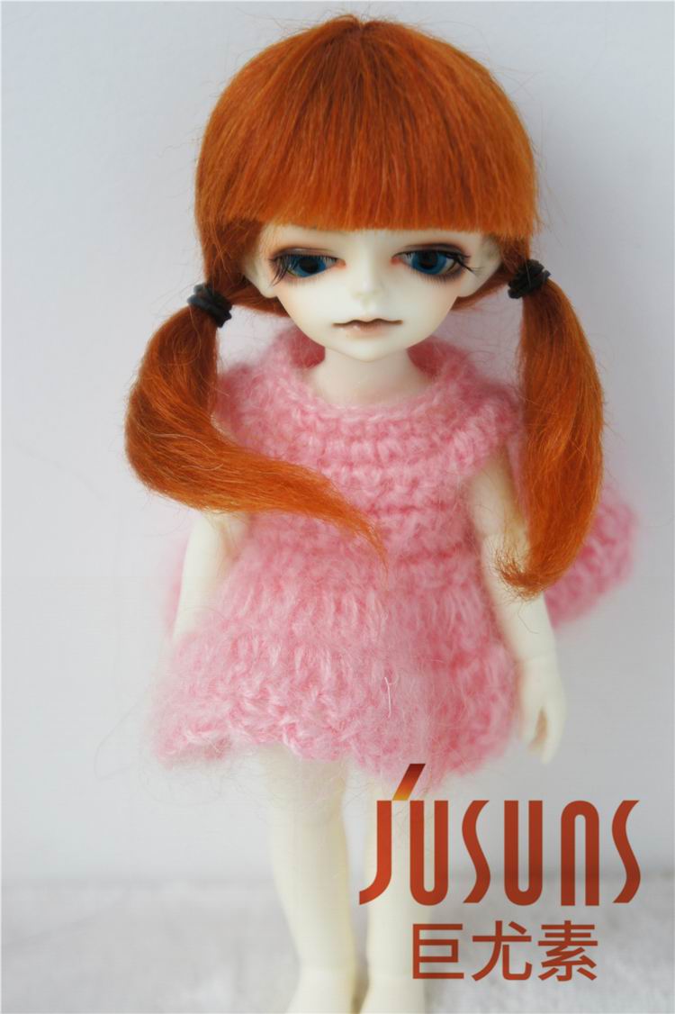 Pretty Two Braids BJD Mohair Doll Wigs JD060