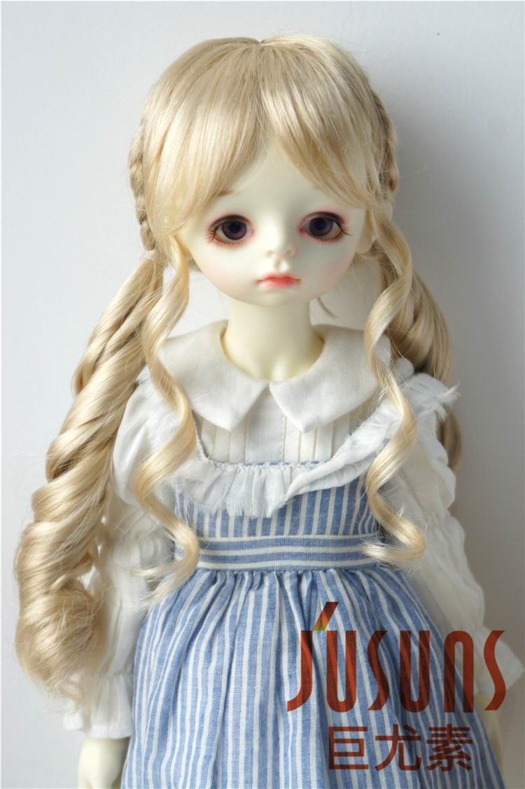 Lovely Curly Braids Synthetic Mohair Doll Wigs JD451