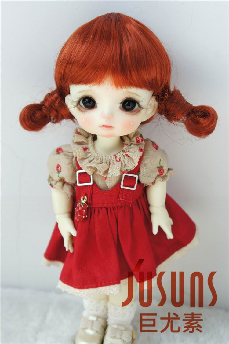 Lovely Two Braids  Synthetic Mohair Doll Wigs JD142B