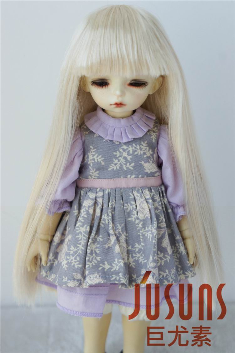 Long Straight Synthetic Mohair Doll Wig JD056