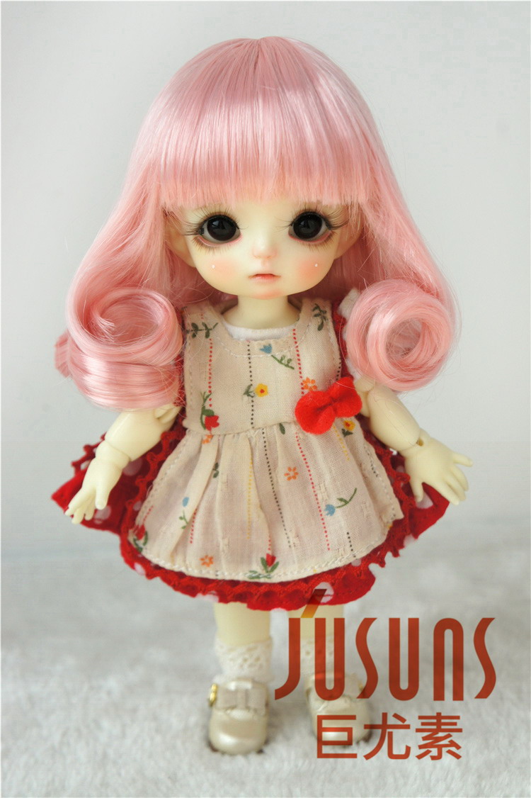 Pear Flower Curly Doll Wigs Synthetic Mohair JD131