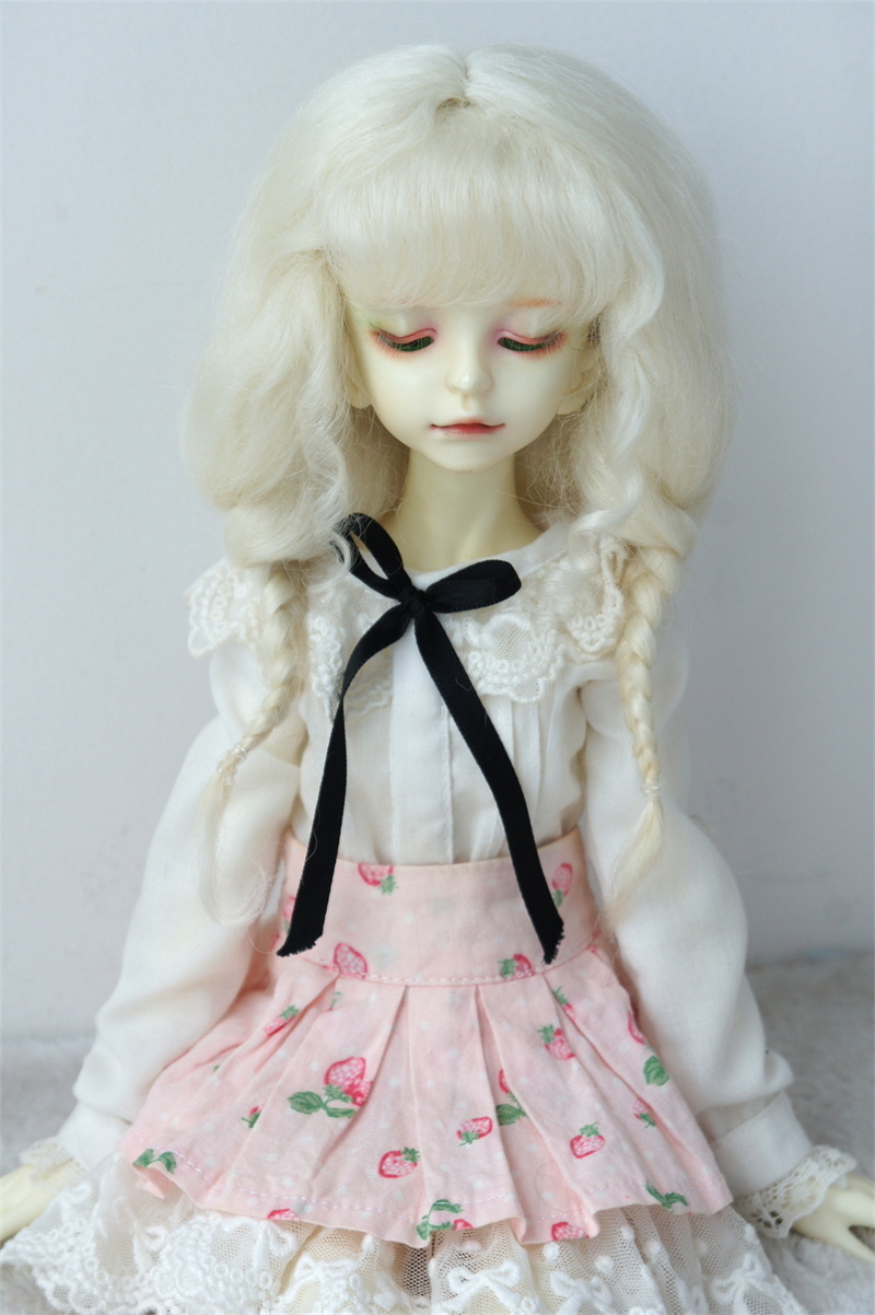 Fashion BJD Two Braids Mohair Wigs D2033B