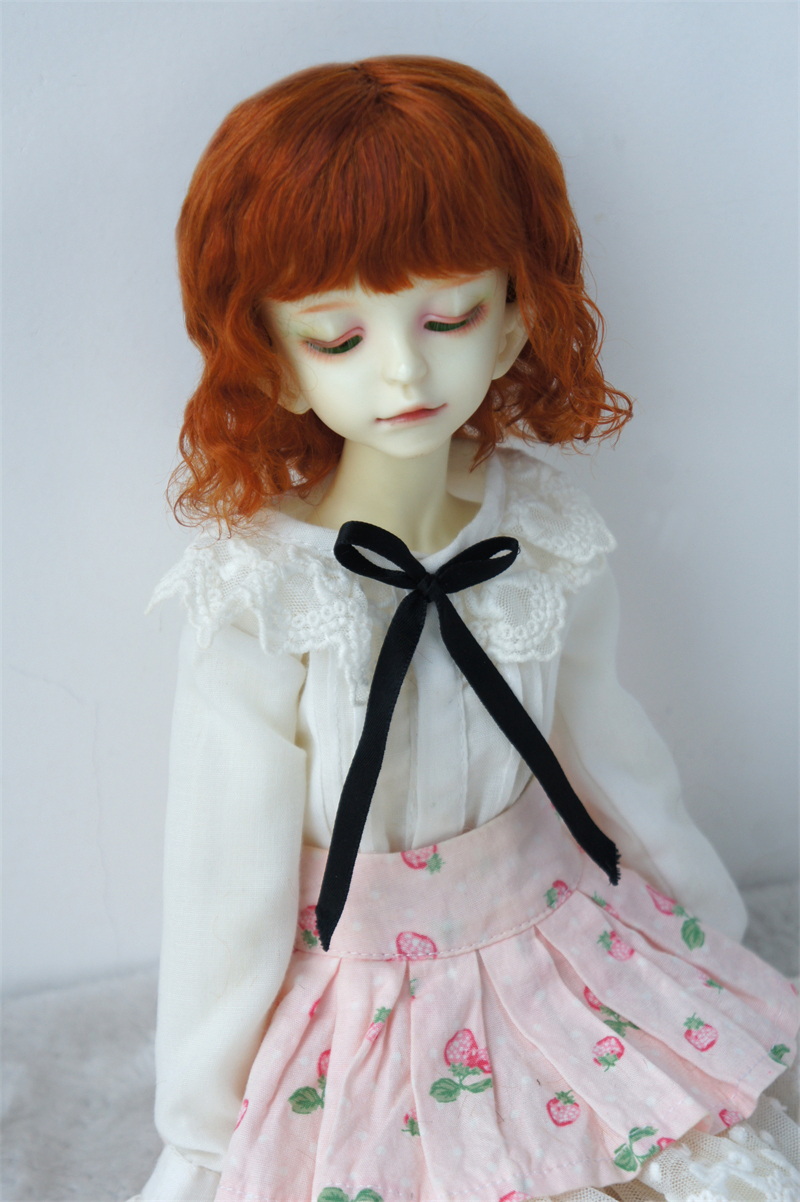 Newest Short Curly  BJD Mohair Doll Wig JD693