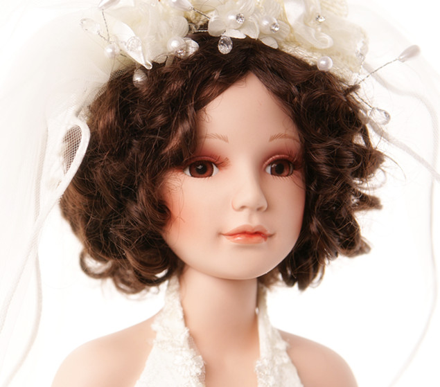 Curl Wig for Porcelain doll