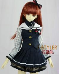 BJD doll clothes 1/3 1/4 1/6  short skirt new sailor suit dress