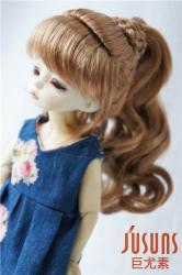 Updo Braid Long Curly Doll Wigs Synthetic Mohair JD218
