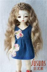 Long Curly Synthetic Mohair Doll Wigs with Braid JD097