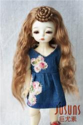 Long Curly Synthetic Mohair Doll Wigs with Braid JD097