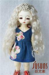 Long Curly Synthetic Mohair Doll Wigs with Braid JD097