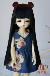 Cute Full Bangs Long Straight Heat Resistance Doll Wigs JD237