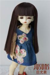 Cute Full Bangs Long Straight Heat Resistance Doll Wigs JD237