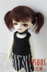 Lovely Twin Tail Mohair Doll Wigs JD203