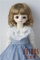 Lady Short Curly BJD Doll Wigs Synthetic Mohair JD260