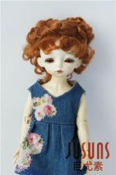 Double Pony Curly Synthetic Mohair Doll Wigs JD048
