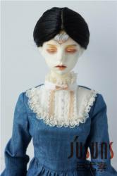 Elegant Black BJD Synthetic Mohair Doll Wig JD359
