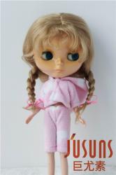 Lovely Two Braids BJD Mohair Doll Wigs JD2031