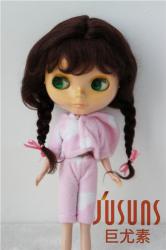 Lovely Two Braids BJD Mohair Doll Wigs JD2031
