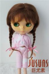 Lovely Two Braids BJD Mohair Doll Wigs JD2031
