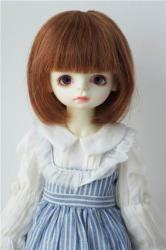 Full Bang Short Cute Human Hair Wigs JD383