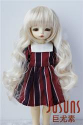 Pretty Curly with Full Bang Synthetic Mohair BJD Doll Wig JD288
