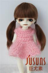 Pretty Two Braids BJD Mohair Doll Wigs JD060