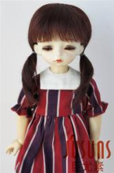 Pretty Two Braids BJD Mohair Doll Wigs JD060