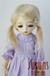 Pretty Two Braids BJD Mohair Doll Wigs JD060