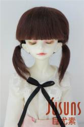 Pretty Two Braids BJD Mohair Doll Wigs JD060