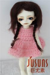 Lovely Two Braids BJD Mohair Doll Wigs JD061