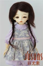 Lovely Two Braids BJD Mohair Doll Wigs JD061