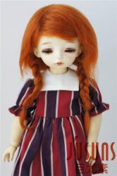 Lovely Two Braids BJD Mohair Doll Wigs JD061