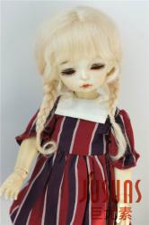 Fashion BJD Two Braids Mohair Wigs D2033B
