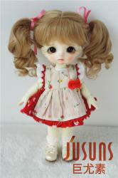 Lovely Two Pony Braids BJD Mohair Doll Wig JD428