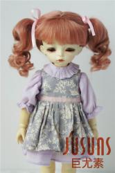 Lovely Two Pony Braids BJD Mohair Doll Wig JD428