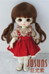 Cute Two Braid BJD Mohair Doll Wigs JD357