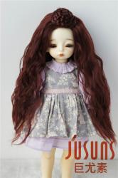 Long Curly Synthetic Mohair Doll Wigs with Braid JD097