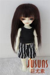 Long Mohair Doll wig with Full Bang JD084