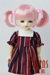 Double Pony Doll Wigs Synthetic Mohair JD070