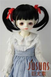 Double Pony Doll Wigs Synthetic Mohair JD070