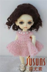Long Curly Mohair Doll Wig without Bangs JD035