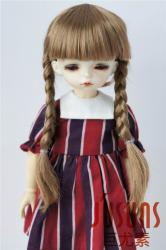 Lovely Double Braids BJD Synthetic Mohair Doll Wigs JD018B
