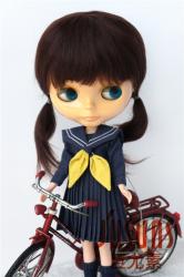 Pretty Two Braids BJD Mohair Doll Wigs JD060