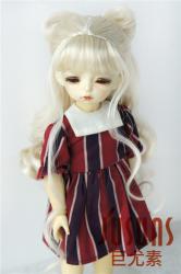 Pretty Bowknot with Long Curly BJD Synthetic Mohair Doll Wigs JD436