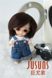 Short Boy Cut Resin BJD Mohair Doll Wig JD032
