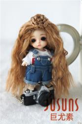 Long Curly Synthetic Mohair Doll Wigs with Braid JD097