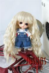 Soft Cabbage Wave Synthetic Mohair BJD Doll Wig JD041